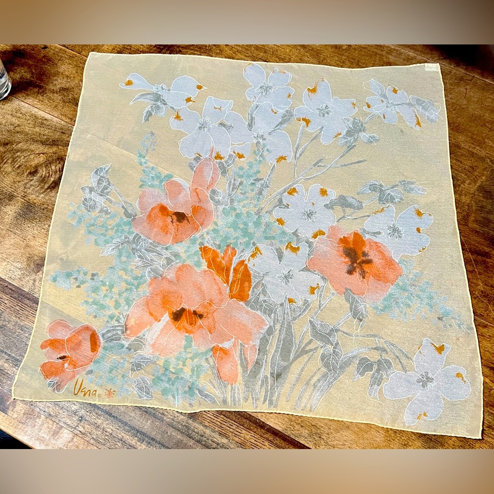 Vintage 1960’s VERA with Ladybug Scarf 21” by 21” Great RETRO Boho statement